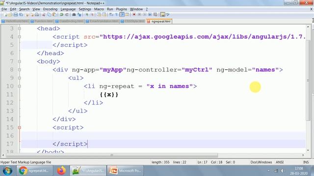 9 AngularJS: NgRepeat смотреть онлайн