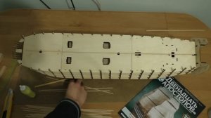 Сборка парусника "12 Апостолов" от Deagostini: Имитация настила верхней палубы.