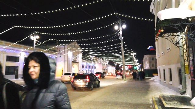 ⁴ᴷ⁶⁰ Walking Vladimir ? Golden Gate & Bolshaya Moskovskaya Street - Christmas Walk ? смотреть онлайн