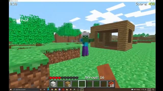Minecraft 0.30 test survival gameplay