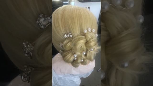 Wedding hairstyles long hair color blond #shortvideo смотреть онлайн