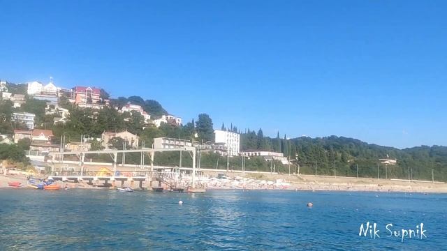 Лазаревское 2022 вид из моря с SUP board смотреть онлайн