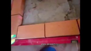 Как построить печь самому. Разметка первого ряда