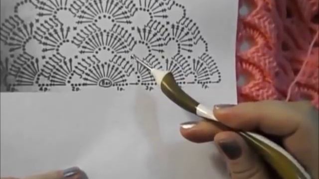 ШАЛЬ КРЮЧКОМ.ОЧЕНЬ КРАСИВЫЙ И ПРОСТОЙ УЗОР.МАСТЕР КЛАСС.РАЗБОР СХЕМЫ. смотреть онлайн