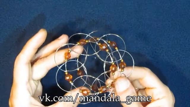 Мандала головоломка из проволоки и бусин смотреть онлайн