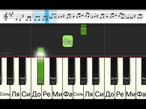 Я тебя никогда не забуду (легкая песня одним пальцем на пианино + ноты)