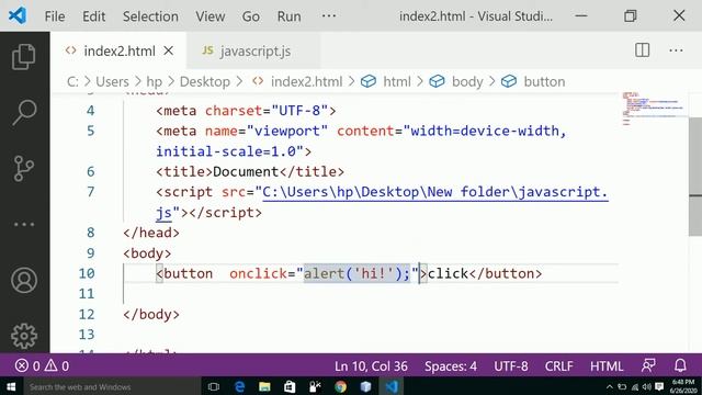 Core JavaScript Tutorial-30 || Event: Button In JavaScript(Hindi) || JavaScript For Beginners ||Urd