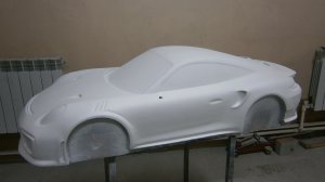 Кузов Porsche 911 из стеклопластика на радиоуправляемую машину