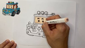 РОБОКАР ПОЛИ | КАК НАРИСОВАТЬ ЭВАКУАТОР СПУКИ?