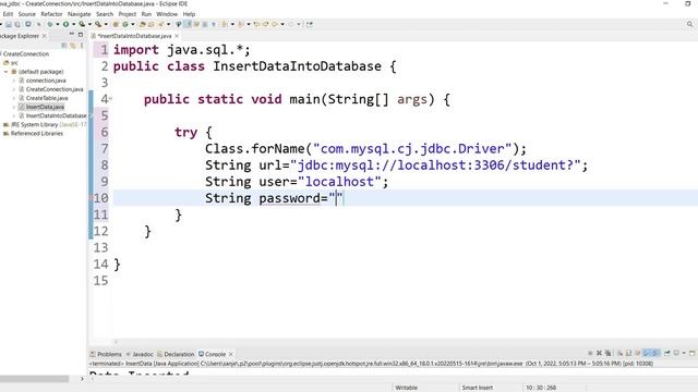 #9 Java JDBC | Java Database Connectivity | JDBC Insert data into Table