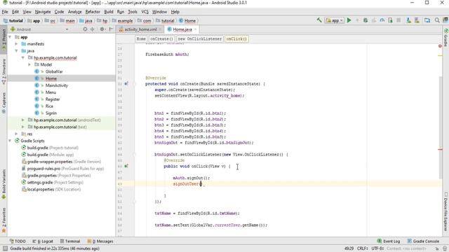 SignOut using Firebase Auth | Logout using Firebase Auth in Android Studio | Dee Dev Tutorial