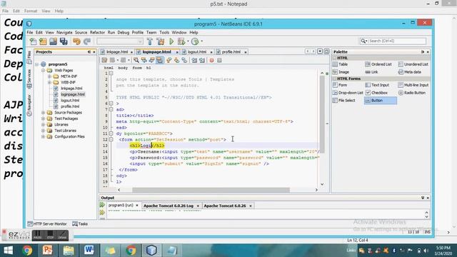 AJP Program 5 Java Servlet Http Session - Part II смотреть онлайн
