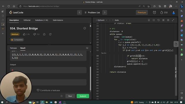 Shortest Bridge | Leetcode Q.934 | Python | C++ | Java | Leetcode Daily challenges смотреть онлайн