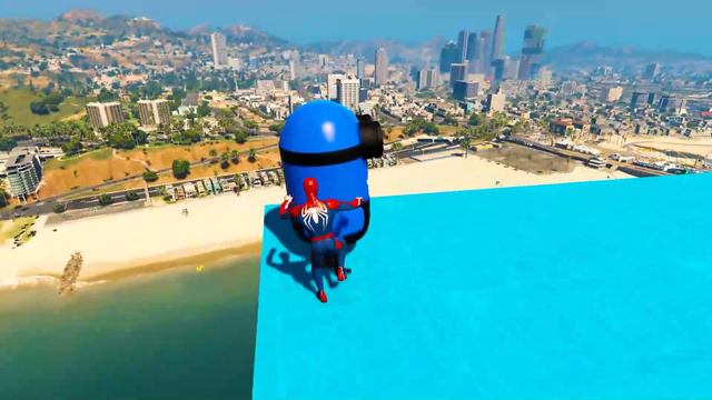 GTA 5 Epic Ragdolls RED SPIDERMAN VS RED MINION VS GREEN MINION (Euphoria Physics & Funny Fails)#25 смотреть онлайн