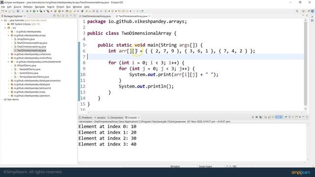 Arrays In Java | Java Arrays For Beginners | Java Arrays | Java Tutorial For Beginners | Simplilear
