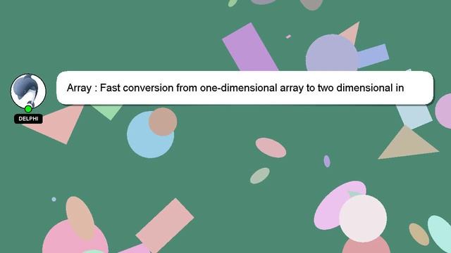 Array : Fast conversion from one-dimensional array to two dimensional in Java