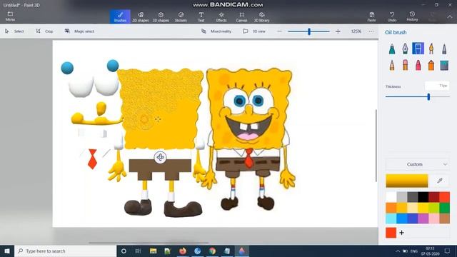 Spongebob Sqaurepants | Paint 3D Tutorial