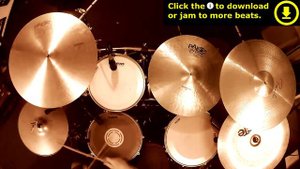 From Double Time Snare to Half Time Crash Ride Groove: 20 Min Hard Rock Drum Loop