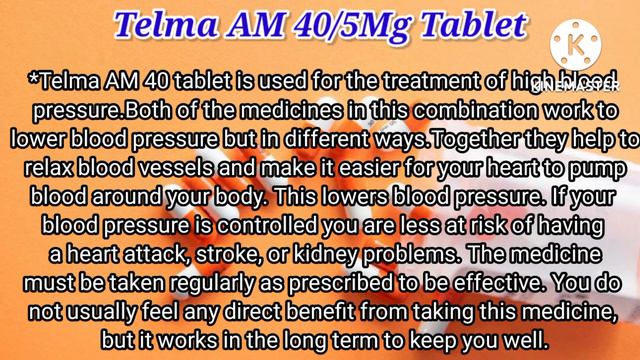 Telma AM Tablet/Telma AM 40/5 Mg tablet use/side effects/MRP/Safety Advice...