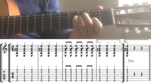 Malagueña Easy Fingerstyle Guitar  (Notes+Tabs)