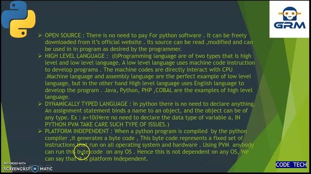 CORE PYTHON PROGRAMMING  PART : 01(INTRODUCTION TO PYTHON)