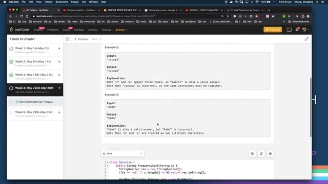 leetcode Sort Characters By Frequency  (Priority queue & Array List) Java