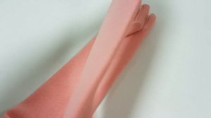 Перчатки женские, длинные, трикотажные, без подкладки, розовые