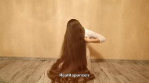 RealRapunzels | Very Long Hair and an Elegant White Dress (preview)