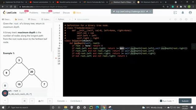 LeetCode 104. Maximum Depth of Binary Tree |Recursion Top 17% Solution Python FAANG Coding Intervie смотреть онлайн