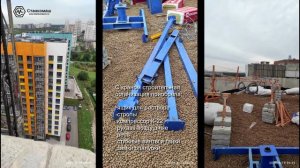 Кран «Пионер-1000» с электроприводом и ручным поворотом в аренду на объекте реновации. Монтаж крана