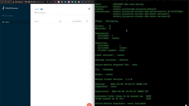 使用 Velero 備份 OpenShift 4.6 全叢集資源 / Backup OpenShift 4.6 resource using Velero смотреть онлайн