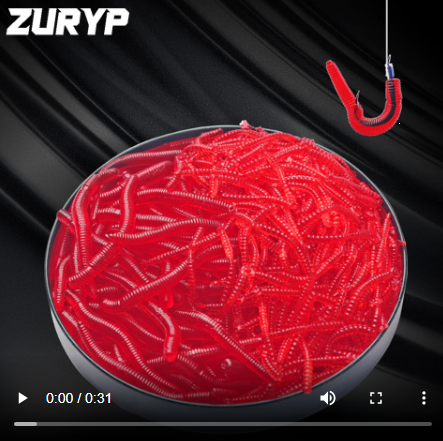 ZURYP 20 шт.-100 шт., реалистичные красные Мягкая приманка в виде червя дождевые черви