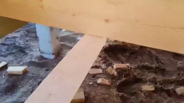 Формирование черновых полов у каркасного дома на ЖБ сваях - ч. №2 смотреть онлайн