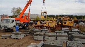 Погрузка бульдозеров Б 10