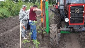 Установка столбов в интенсивном саду