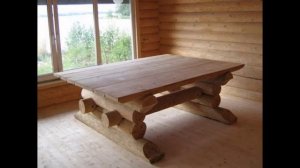 Стол из бревна своими руками