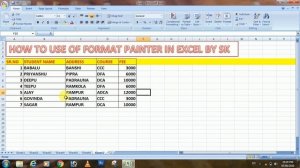 HOW TO USE OF FORMAT PAINTER IN EXCEL (2007,2010,2013,2016)How to use format painter in excel