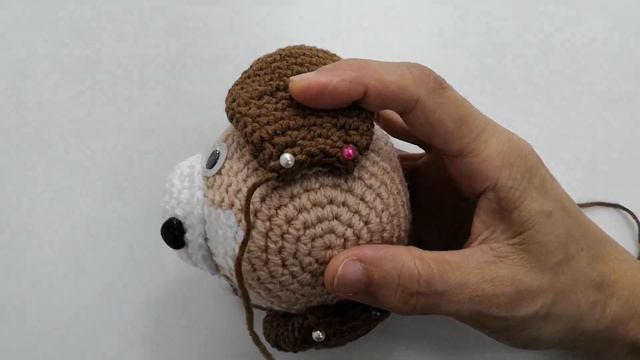 Crochet puppy/ dog/ beagle amigurumi step by step tutorial (left-handed crochet) смотреть онлайн