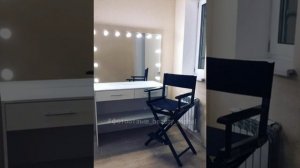 Стол для визажиста, гримерная станция, стол для макияжа с лампами, туалетный столик