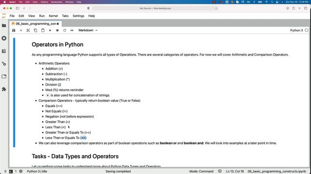 Programming Essentials Python - Basic Programming Constructs - Operators in Python