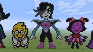 Undertale Characters Pixel Art - Minecraft PS4 Edition