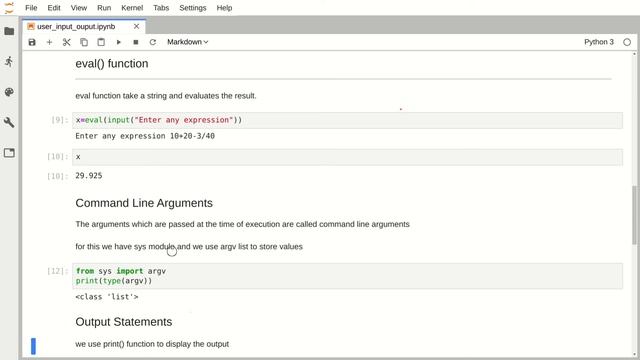 User Input In Python | Command Line Arguments | eval Function | Formatted Strings [Hindi]