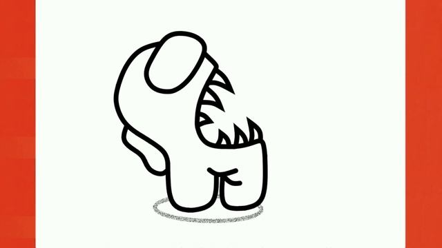 How to Draw Among Us Imposter Killing Mini Crewmate Easy | Dibujos De Among Us Impostor смотреть онлайн