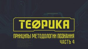 Теорика.  Выпуск № 8. Принципы методологии познания. Часть 4