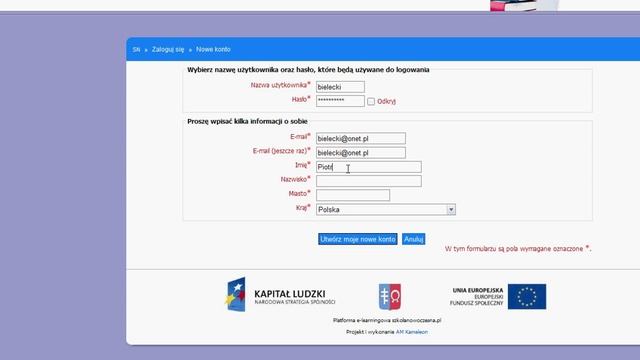 Moodle - rejestracja uczniów смотреть онлайн