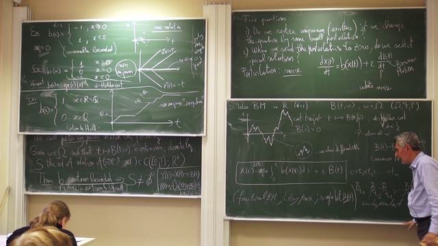 Regularization and selection by noise. Lecture 1