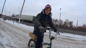 ?Как ездить зимой на электровелосипеде #2 - Пластиковые хомуты на колёса - Антистелс #21 - Даниил Д