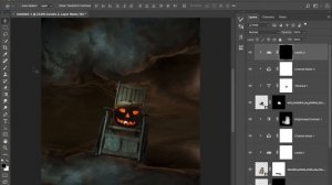 Photoshop Manipulation Tutorial - Halloween Series - Creepy Old Pumpkin