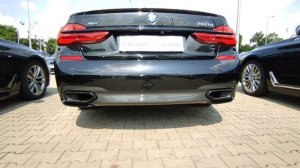 BMW G12 750d 3.0d 400hp 2017 exhaust sound