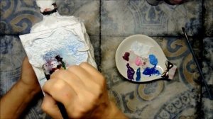 Новогодний декупаж. Бутылка-книга.